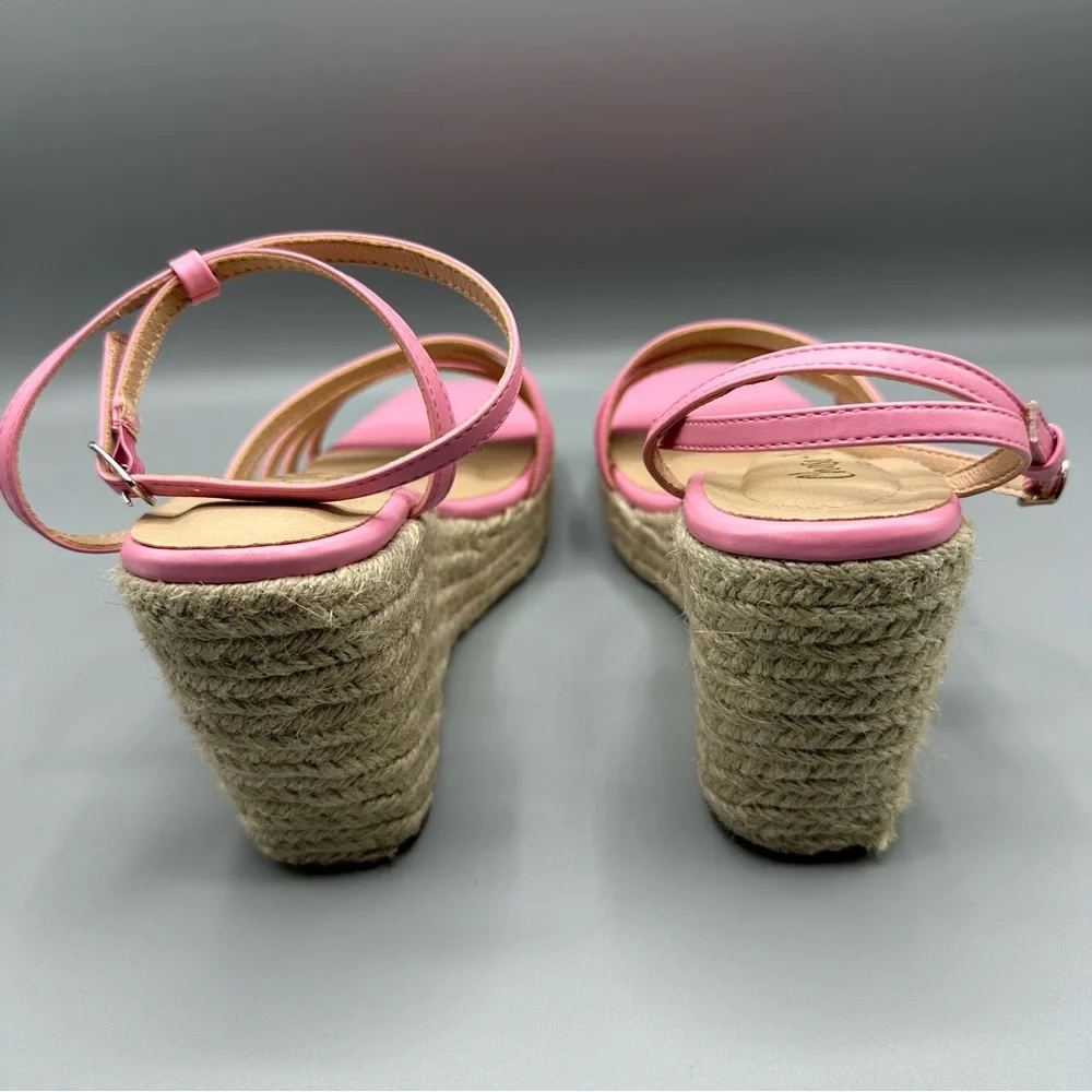Chase + Chloe Platform Wedge Espadrille Sandal Women’s Size 10 Pink